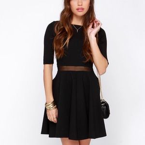 Black Swan Kelsey dress with mesh cutouts